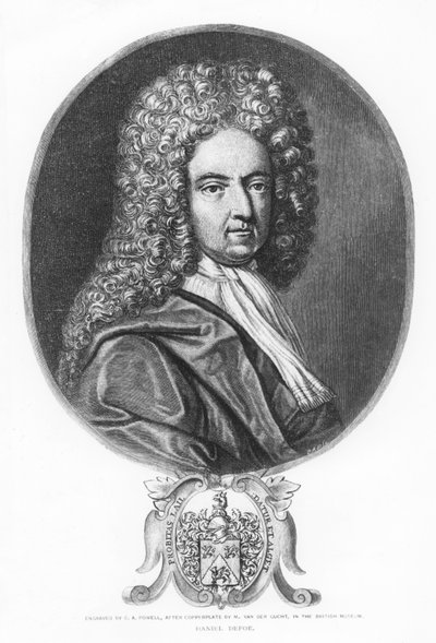 Daniel Defoe, engraved by C. A. Powell by Michael van der Gucht